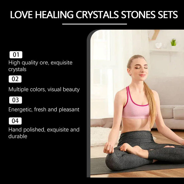 Heart Healing Crystal Chakra Kit Pendulums