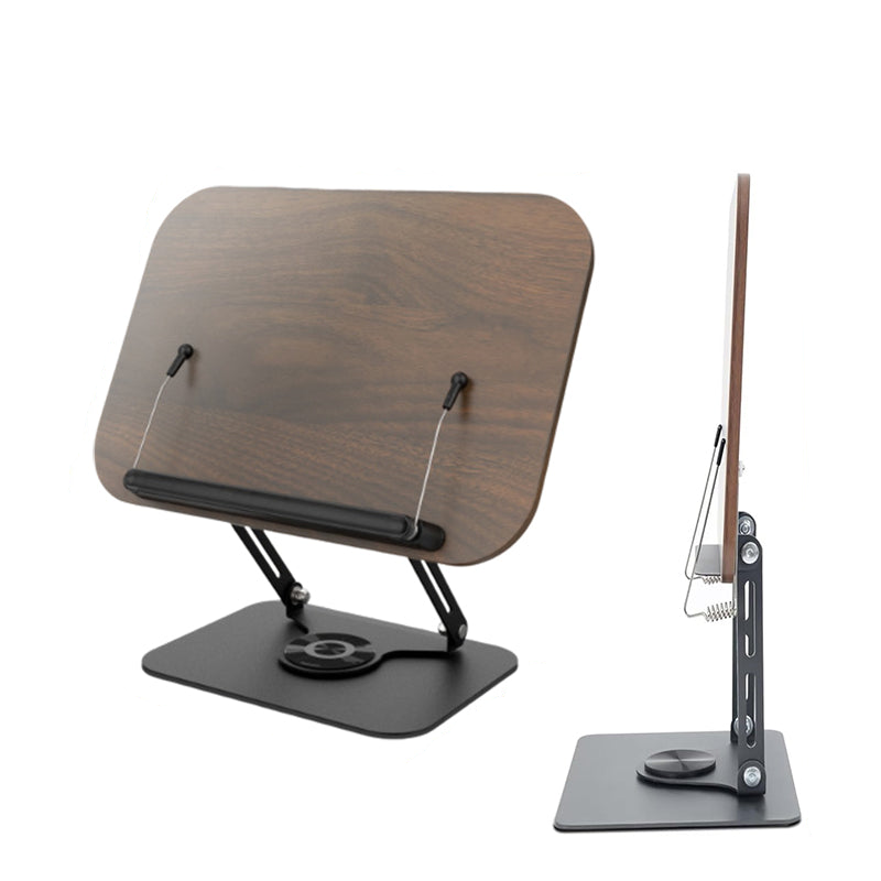 360A Rotating Book Stand With Elastic Clips For Cookbooks Laptops & More Book Stands