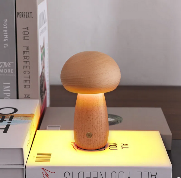 Mushroom Lamp Led Charging Night Light Creative Desk Bedroom Minimalist Touch Switch Ambient Gift Night Lights