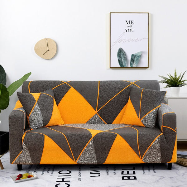 4 Seater Sofa Cover Marigold Style Elastic Stretchable Slipcover For Living Room Slipcovers