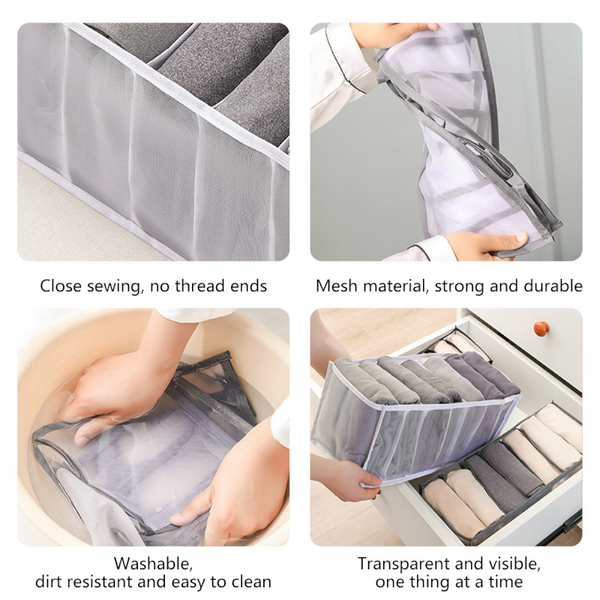 7 Grid Underwear Storage Organiser Closet Organisers