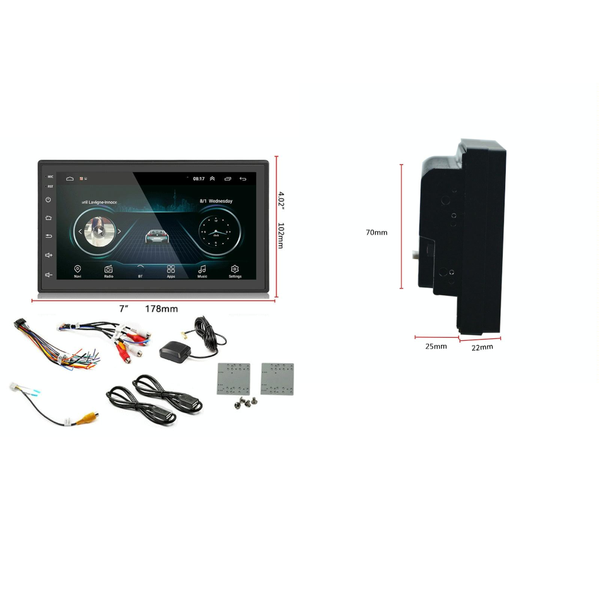 7 Inch Android Car Navigation Mp5 Player With Locator Technology Bluetooth Camera Universal Fit Video In Dash Units W/O Gps