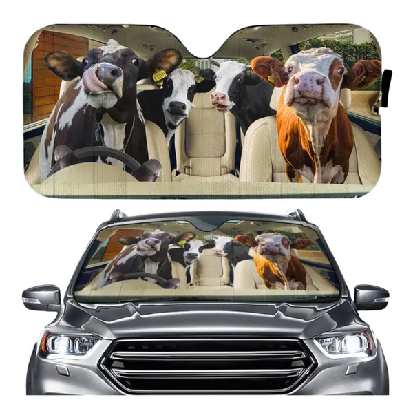 Funny Horse Driving 3D Printing Car Sun Visor Auto Decoration For Vehicle Parts Accessories Sun Visors