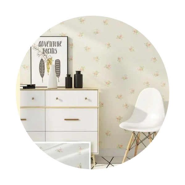 Pastoral Flower Self Adhesive Wallpaper Waterproof Wipeable Stickers Wall Stickers