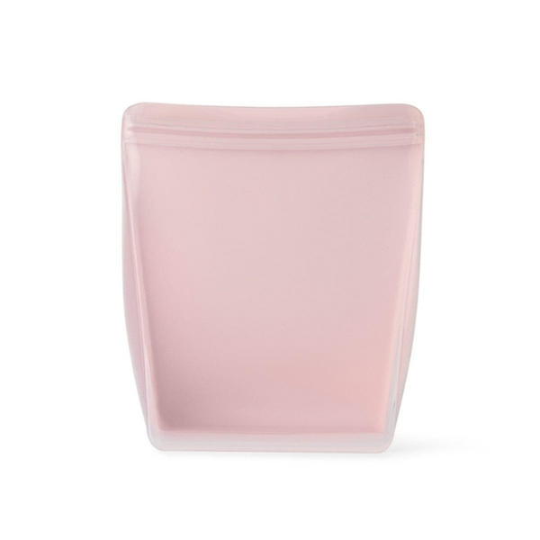 Porter Reusable Silicone Bag Stand Up 1L Blush Food Storage Bags