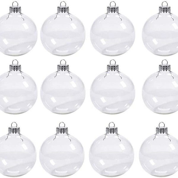 6Pcs Transparent Plastic Christmas Bauble Ball Tree Decorations Seasonal Decorations