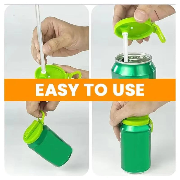 Soda Can Lid Straw Reusable Stopper For Beer Juice Drink Cap Other Kitchen Gadgets