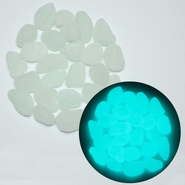 100Pcs Glow In The Dark Luminescent Garden Pebbles Glowing Stones Rocks Pebbles Stones & Step Stones
