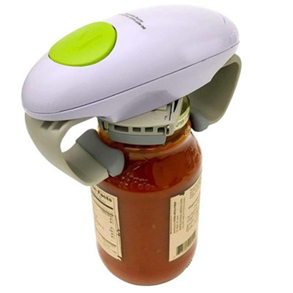 Can Openers Electric One Push Battery Powered Jar Lid Opener Kitchen Gadget
