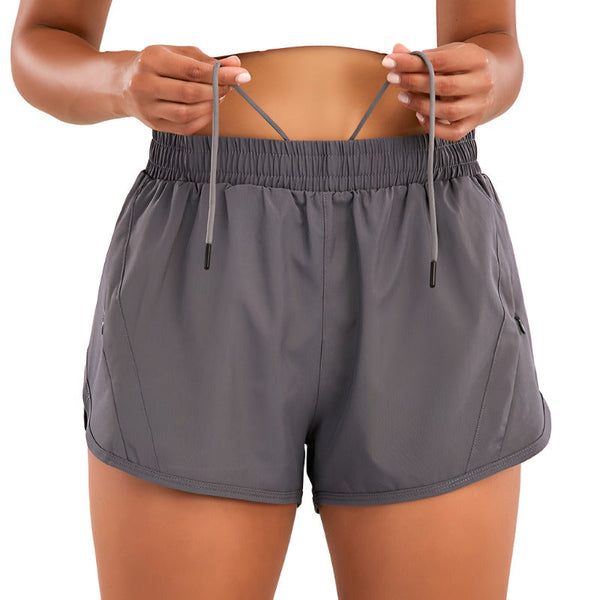 Summer Sports Shorts With Zipper Pockets Breathable Loose Outdoor Running Pants For Women Activewear Shorts