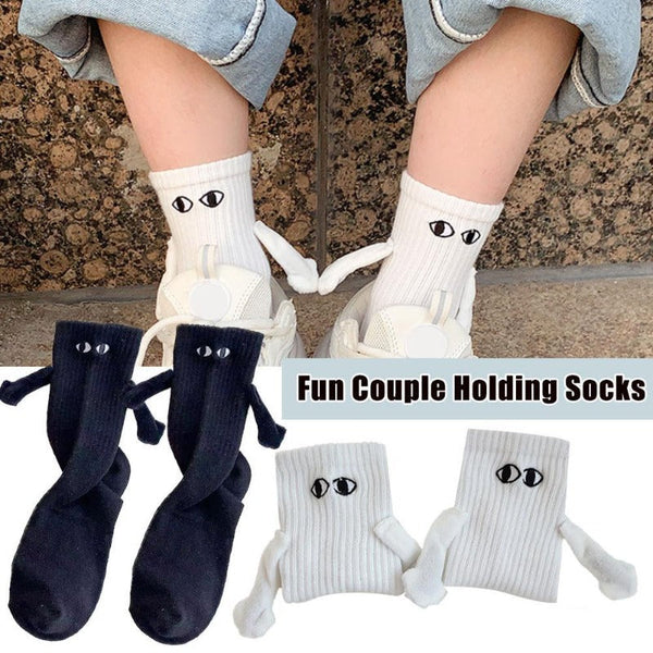 Magnetic Hand In Cartoon Couple Unique Design Highquality Materials Socks