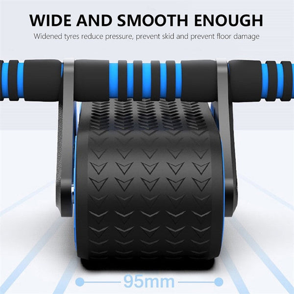 Double Wheel Abdominal Exerciser Women Men Automatic Rebound Roller Waist Trainer Gym Sports Home Devices Abdominal Machines