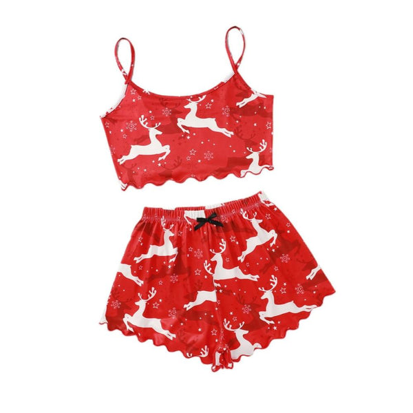 Womens Spaghetti Straps Sleeveless Pajamas For Casual Home Use And Relaxation Sleepwear