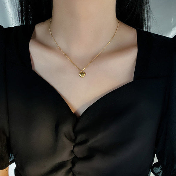 Fashion Jewelry Necklace For Women Vintage Simple Love Heart Pendant Party Gift Necklaces & Pendants