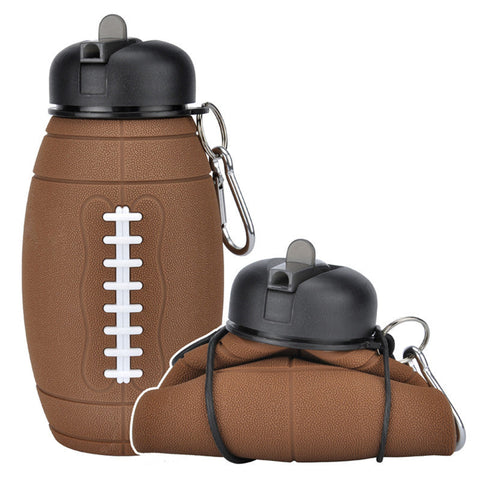 Outdoor Collapsible Sports Water Bottle Reusable Leak-Proof Portable Football For All