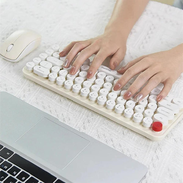 Bluetooth Keyboard Mouse Combo Set Multi Device Compatible Soft Touch Keys Keyboards & Keypads