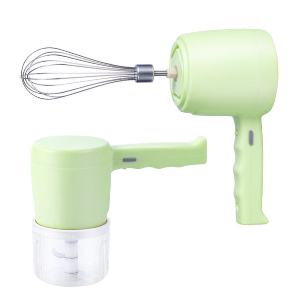 2 In 1 Multifunctional Usb Hand Mixer Mini Food Processor Chopper Whisk Frother Choppers
