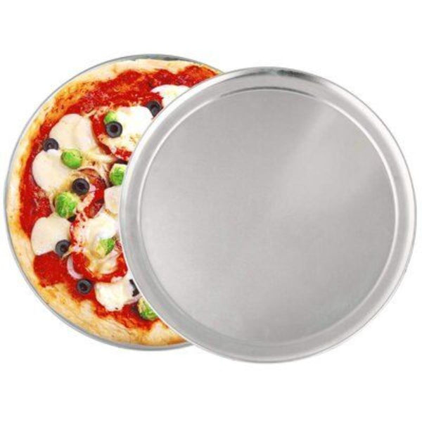 8 Inch Pizza Tray Aluminum Round Rimmed Non Stick Baking Pan For Kitchen Baking Trays