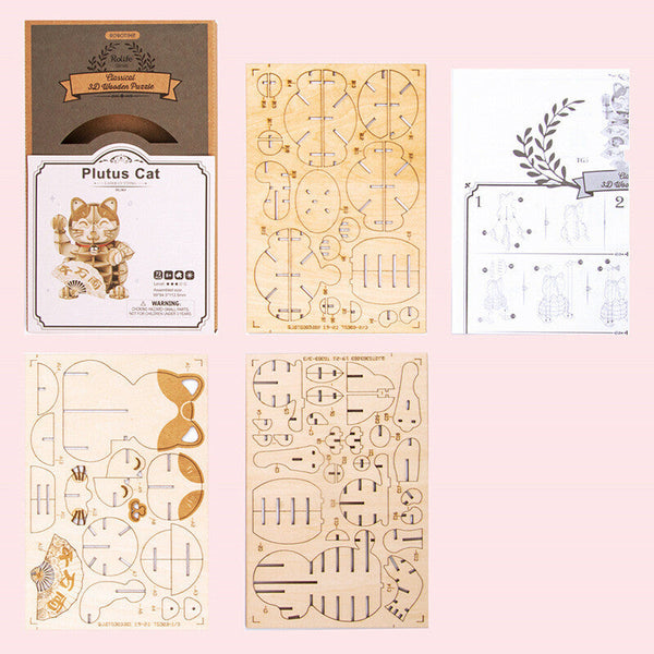 Robotime 3D Plutus Cat Model Puzzles