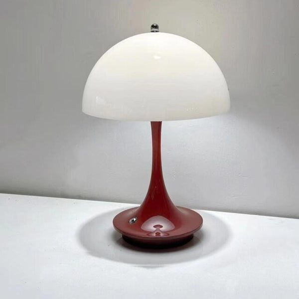 Luxury Lamp Red Body Mushroom Decor Wireless Rechargeable Table Accents Lamps