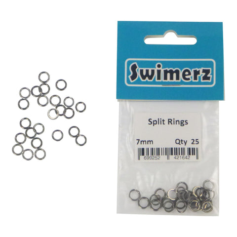 Swimerz 7Mm Split Ring Stainless Steel 25 Pack Other Terminal Tackle