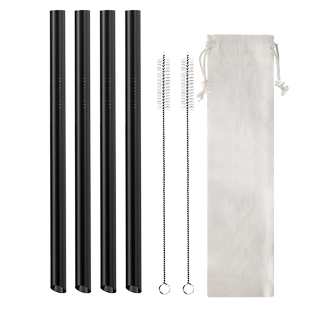 Other Kitchen Gadgets 7Pcs Boba Bubble Tea Straw Extra Wide Stainless Steel Metal Reusable Straws Pack