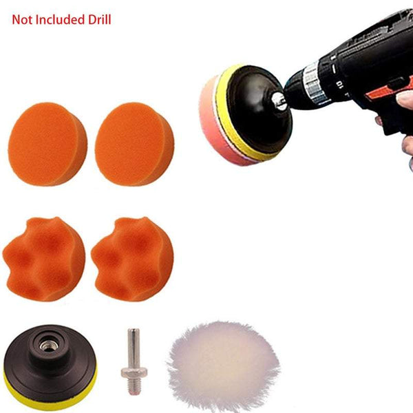 Sponges Scourers 7Pcs / Set Car Foam Polishing Buffing Waxing Pads Kit Cleaning Sponges & Scourers