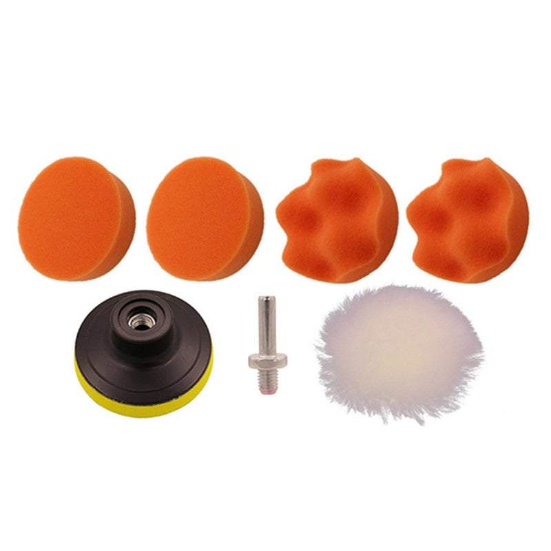 Sponges Scourers 7Pcs / Set Car Foam Polishing Buffing Waxing Pads Kit Cleaning Sponges & Scourers