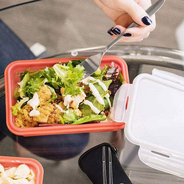 Kitchen Utensil Sets 7Pcs Travel Utensils With Case Portable Knife Fork Spoon Chopsticks Outdoor Tableware