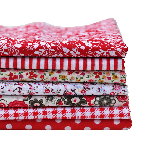 7Pcs 25X25cm Diy Cotton Fabric Printed Cloth Sewing Quilting Fabrics For Patchwork