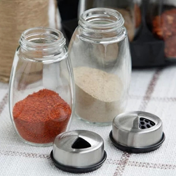 7Pcs Condiment Salt Pepper Spice Rack Kitchen Accessories