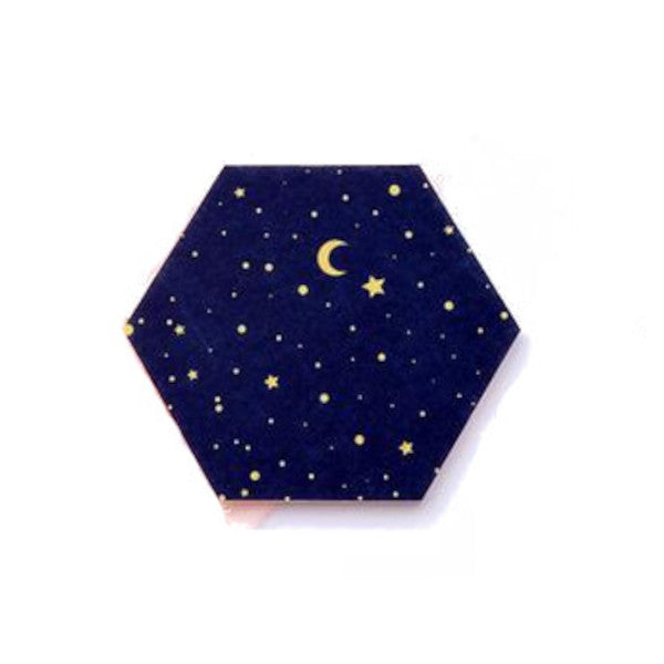 7Pcs Hexagon Moon Star Felt Board Photo Display Wall Art