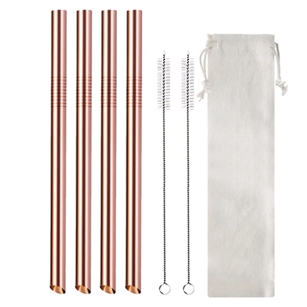 7Pcs Boba Bubble Tea Straw Extra Wide Stainless Steel Metal Reusable Straws Pack Other Kitchen Gadgets