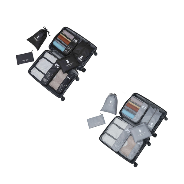 7 Pieces Luggage Organiser Underwear Storage Bags Packing Cubes Travel Pouches Set Packing Organisers