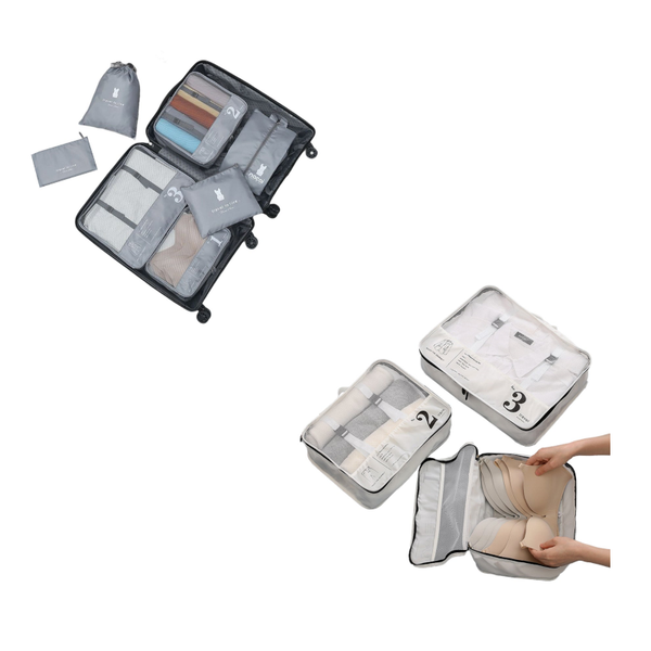 7 Pieces Luggage Organiser Underwear Storage Bags Packing Cubes Travel Pouches Set Packing Organisers