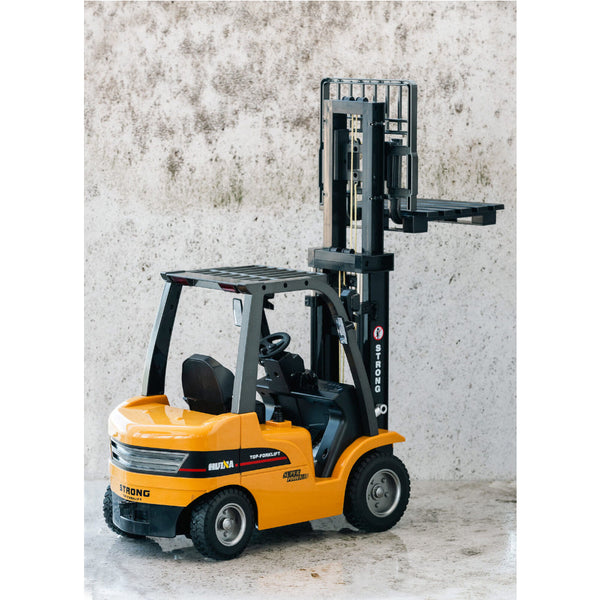 1:10 Scale 2.4G 8 Channel Metal Remote Control Forklift Construction Vehicle With Lifting Function & Sound Other Rc Model Vehicles & Kits
