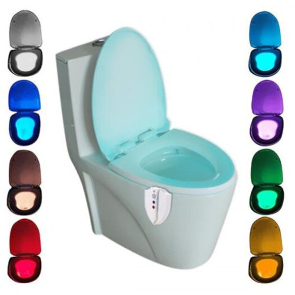 8 Colors Smart Human Body Sensor Closestool Toilet Seat Led Night Light Uv Ultraviolet Disinfection Wc Bathroom Backlight Lamp Milk White