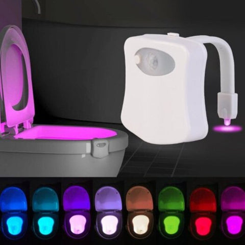 8 Colors Smart Motion Sensor Closestool Toilet Seat Led Night Light Wc Bathroom Backlight Lamp White