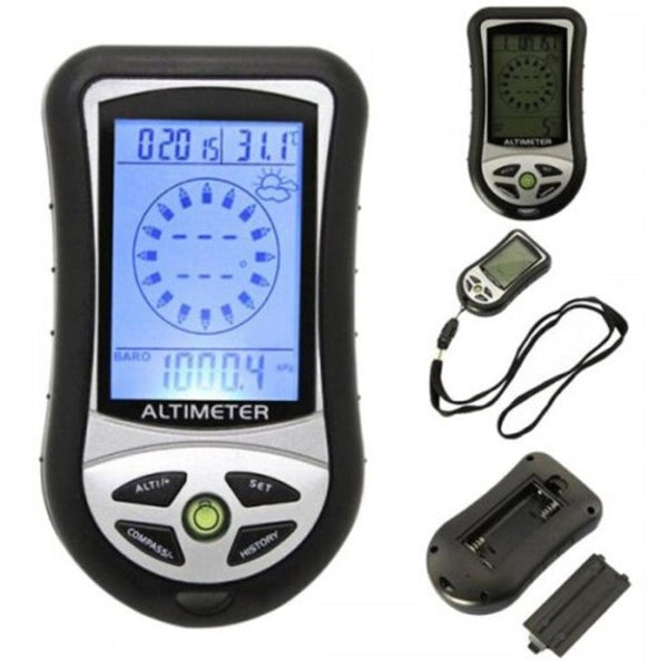 8 In 1 Digital Altimeter Black Other Test Meters & Detectors