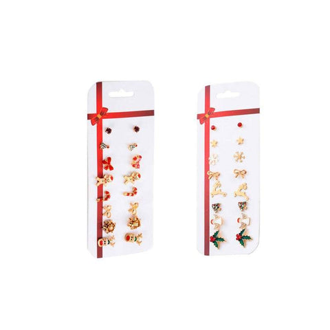 Veile Studios 8 Pairs / Set Christmas Cute Gift Women Jewelry Earrings