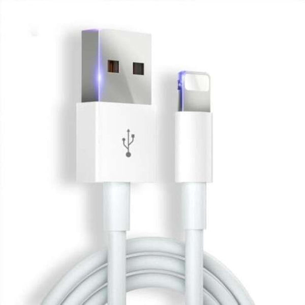 8 Pin Usb Charger Cable Fast Charging Tpe Wire Data Cord For Iphone White 1M Cables & Adapters