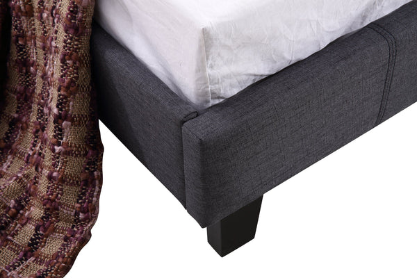 Single Linen Fabric Bed Frame Grey Queen Bed Frames