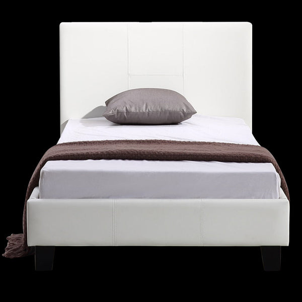 Single Pu Leather Bed Frame White Single Bed Frames