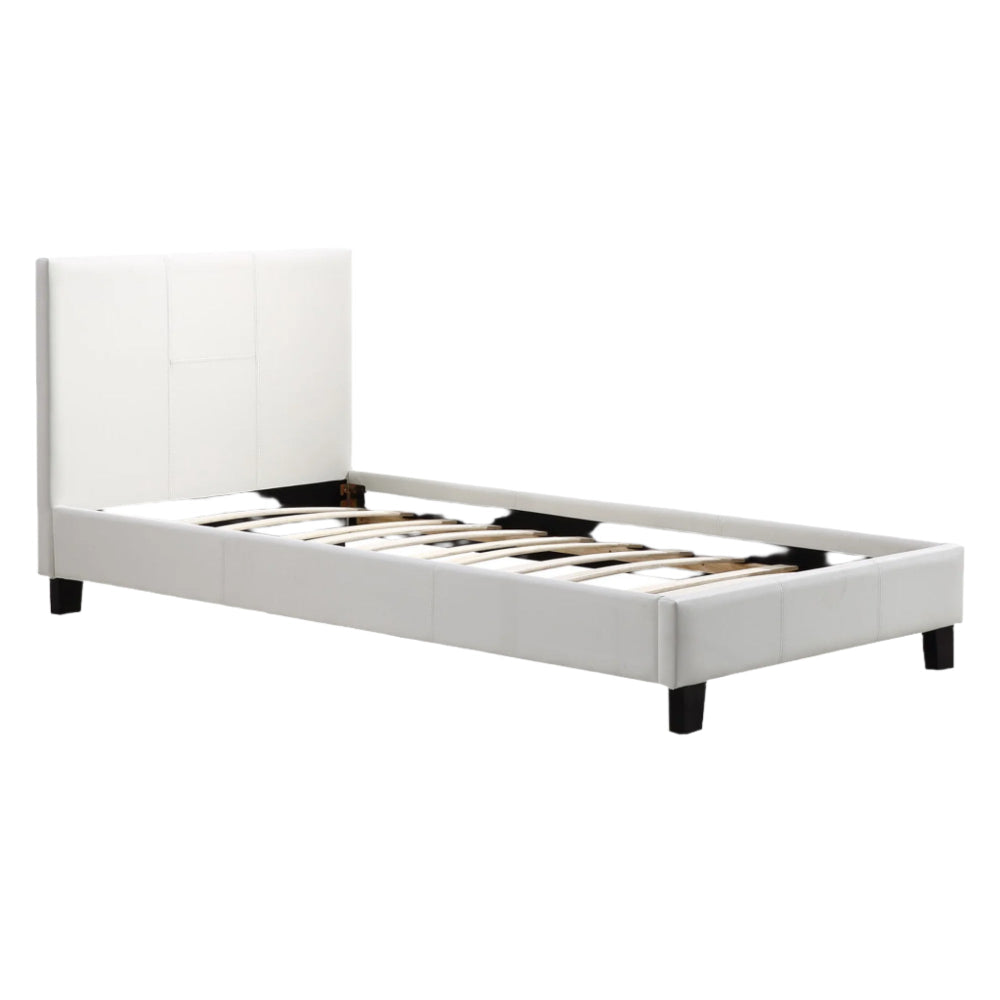 Single Pu Leather Bed Frame White Single Bed Frames