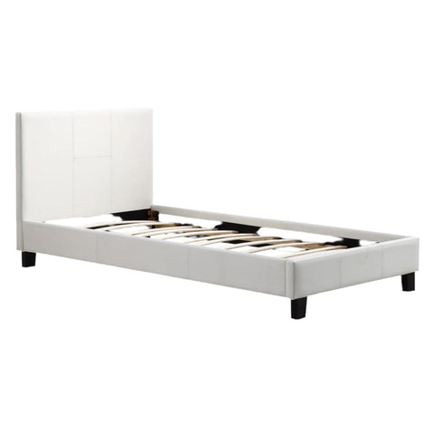 Single Pu Leather Bed Frame White Single Bed Frames