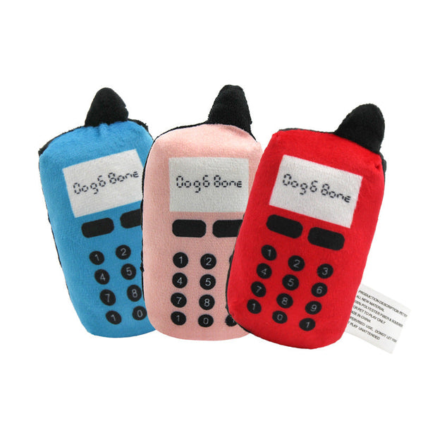 Blue Super Soft Phone Dog Sound Toy Training Interactive Biting And Tearing Cat Teasing Dog Toys
