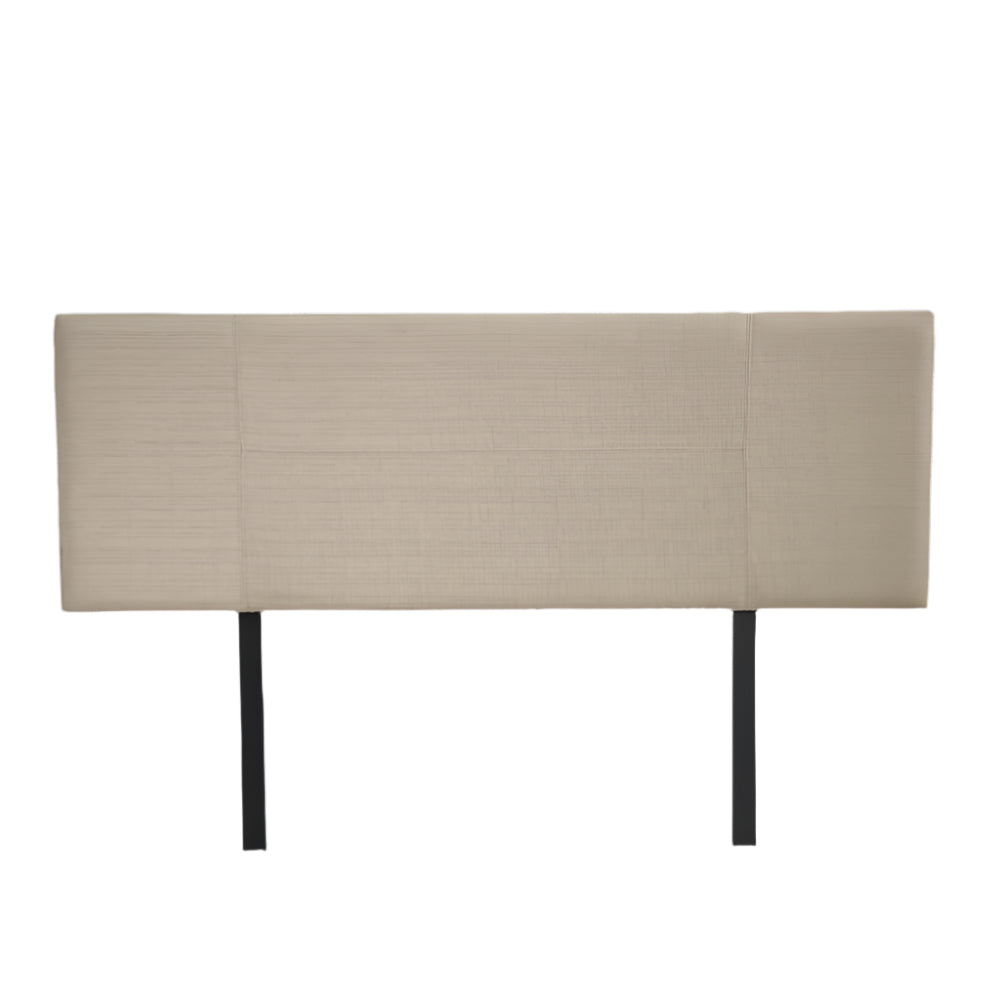 Linen Fabric Double Bed Headboard Bedhead Beige Headboards & Footboards