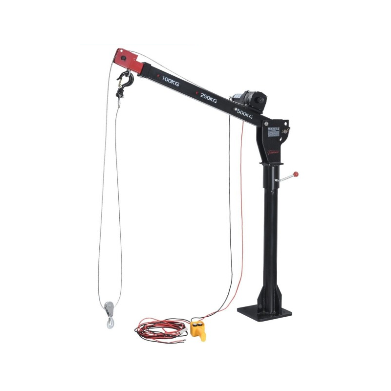 Fiernero 800Kg Electric Hoist Winch Crane 12V Swivel Car Truck Ute Lift 360 Pick Up Engine Hoists