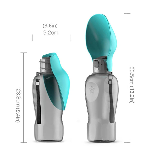 Dog Fountains 800Ml Portable Pet Dog Water Bottle Soft Silicone Leaf Design Travel Bowl For Puppy Cat Drinking Feeding Supplies