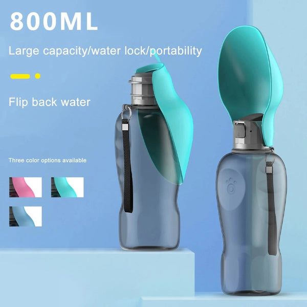 Dog Fountains 800Ml Portable Pet Dog Water Bottle Soft Silicone Leaf Design Travel Bowl For Puppy Cat Drinking Feeding Supplies